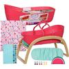 BABY born 3 in 1 Culla Pinplay - Lettino, culla e trasportino con pin decorativi - Include copertina e cuscino - Accessorio per bambole di alta qualità - Adatto ai bambini dai 3 anni in su