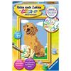 Ravensburger CreArt 28511 - Little Golden Retriever - Dipinto con numeri, cane per bambini dai 7 anni in su, set di pittura con cornice, pennello e colori acrilici, regalo per ragazze e ragazzi