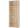 Casaria® Libreria Scaffale Vela 190cm 5 Ripiani Mobile Archiviazione Documenti Ufficio Soggiorno