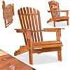 CASARIA 2x Sedia Prendisole Relax Set Pieghevole Adirondack da Giardino Sdraio Mare Legno di Acacia