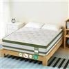 Grbsy Materasso 90x190 cm, Ibrido 22 cm, Molle Insacchettate Rinforzate 7 Zone, Memory e Schiuma Traspirante, Media Rigidità, Bordi Rinforzati e Indipendenza dei Letti, Oeko-Tex e CertiPUR-US