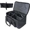 ZonQoonz Par LED Borsa Capacità per 4 pezzi Par LED, Impermeabile PVC Luci Borsa con 4 Divisori Rimovibili