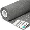 Amazinggirl Tessuto impermeabile al metro 10 M x 160 cm - Stoffa resistente all'acqua per esterni ideale per tende cuscini coperture mobili da giardino e progetti di cucito Grigio lino ecologico Oeko-Tex