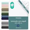 Twinzen Lenzuola con Angoli una Piazza e Mezza 140x200 cm, Berretto da 25 cm, 100% Poliestere - Lenzuolo Angoli Bianco - Certificato Oeko-Tex