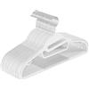 SONGMICS Grucce in Plastica 20 Pezzi, Apertura per Collo Stretto, Spessore 0,5 cm, Larghezza 41,5 cm, Gancio Girevole a 360°, Bianco CRP041W02