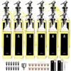SAEIV Bottiglie per Olio 12x250ml Vetro Borosilicato Alto, Bottiglia Olio Oliera Salvagoccia Porta Olio Dosatore Olio Bottiglia per Olio con Tappi Legno Etichette Imbuto Inox e Pennarello
