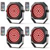 Oloaxolx 4 pezzi 30W Mini RGBW 60 LED Par faro batteria con telecomando ricaricabile luce de palcoscenico stroboscopica con Modalità Suono/Auto illuminazione luci da discoteca per festa DJ compleanno camera