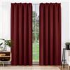 Deconovo Tende Oscuranti Termiche con Nastro a Matita - 2 Stili di Montaggio, Set di 2 Tende Moderne Isolanti per Camera da Letto e Soggiorno, 140x290 CM, Rosso Scuro