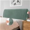 Caijin Copertura per Testiera, Fodera per Testiera del Letto Tessuto in Velluto Elasticizzato, Copertura Protettiva con Fondo Elastico per la Decorazione del Letto (Verde Cipresso, 150cm-170cm)