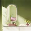 HOKO® Arch - Specchio da bagno a LED, 60 x 100 cm/100 x 60 cm, con telaio in metallo dorato, montaggio alto+QUER