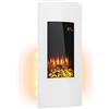 Klarstein Camino Elettrico 2000 W, Camino Finto a Riscaldamento Elettrico a Basso Consumo, Fuoco Finto LED, Spazio per Legna, Termocamino con Telecomando, Termostato e Timer