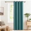 PONY DANCE Tende Oscuranti con Anelli Termiche Isolanti per Interni Curtains per Salotto Eleganti Porta Camera da Letto 1 Pezzo L 140 x A 240 cm, Sea Teal