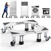 DEWEL Telaio Base per Lavatrice con 4 Ruote Superiori, 4 Piedini Audaci, Portata 500 KG, Regolabile per Frigorifero, Asciugatrice e Congelatore, Regolabile 54,5-67 cm, 14,3-14,5 cm (Bianco)