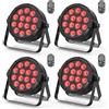 DayFlicker 4PCS 14 * 6 W LED Luce Par, 4 in 1 RGBW Disco Party Stage Light con telecomando 4/8 CH Master-Slave Semovente Par Light Spotlight Adatto per Festival Club DJ Palco Nozze