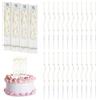 URAQT 24 Pz Metallico Candeline, Bianco, Candela a Onda