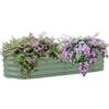 Outsunny Letto per Orto Rialzato Modulare 150x62x30cm, Cassone per Orto in Acciaio Galvanizzato con Fondo Aperto, Verde