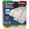 Eurocali Profilo Alluminio per Strisce LED Integrato nel Cartongesso - spessore 12,5mm - Gomma di Protezione per Stuccatura Inclusa per una installazione Facile e precisa - Pacco da 10 lastre da 2mt x 12cm
