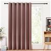 PONY DANCE Pannelli Divisori Tende Oscuranti con Anelli Tenda Termica Isolante Freddo Moderne per Soggiorno Curtain Camera da Letto 1 Pezzo L 200 x A 210 cm, Rosa Selvatica