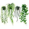 BUCOMTU 4 Pezzi Pianta Artificiale Sospesa Pianta Finta Cadente con Vaso, Piante Rampicanti Finte, Pianta Artificiale di Edera Pensile Piante Artificiali da Esterno Adatto per Casa Giardini Decorazioni Murali
