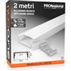 Eurocali 1x Profilo da 2 metri (2mt) in Alluminio Bianco per Strisce LED Schermatura Opaca ingombro max striscia led 21.5mm - 23.5 x 9.8