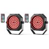 Oloaxolx 2 pezzi 30W Mini RGBW 60 LED Par faro batteria con telecomando ricaricabile luce de palcoscenico stroboscopica con Modalità Suono/Auto illuminazione luce da discoteca per festa DJ compleanno camera