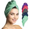 Fit-Flip Capelli Microfibra Urbana - Assorbente E Asciugatura Rapida - Speciale Turbante Asciugamano E Asciugamano per Capelli (17 - Turchese - 1 Pezzo)