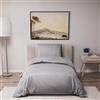Dreamzie Copripiumino Singolo 135x200 cm con 1 Federe 50x70 cm - Antracite - Set Copripiumino Singolo 135x200