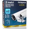 Eurocali 2x Profili Angolari da 2 metri (4mt) in Alluminio grigio per Strisce LED Copertura Opaca - larghezza max striscia led 10.5mm - 15.8 x 15.8