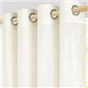 MRTREES 2 Pezzi Tende per Interni Voile in Lino per Cmera da Letto con Occhielli Tende Semitrasparenti per Soggirono Moderne Tenda Trasparente Leggera per Finestra Bianco avorio 140x260 CM