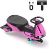 FanttikRide N10 Classic Macchina Elettrica per Bambini con Mop Rimovibile, Pedale e Ruote Luminose, Ricarica Type-C, Bluetooth, Sistema Antiribaltamento, per Bambini 3+ Anni, Portata 68 kg, Rosa