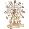 RoWood Puzzle 3D Modello in Legno per Adulti Meccanico Musica Scatola - Modellismo da Costruire Ruota Panoramica - Modellini da Costruire per Adulti - Regali di Compleanno e Natale