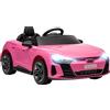 HOMCOM AUDI RS e-tron GT Macchina Elettrica per Bambini 3-5Anni 12V Rosa