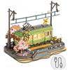 ROWOOD Viaggio Nei Sakura Puzzle Legno 3D, Kit Modello in Legno Da Costruire Per Adulti, Kit Fai Da Te Per Costruire Tram Giapponesi Sakura, Ideale Come Regalo Di Natale E Compleanno