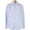 Suitsupply Camicia Uomo Slim Fit Azzurra 38/15 Cotone Puro Righe Twill
