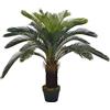 vidaXL Palma di Cycas Artificiale con Vaso Realistico Pianta Finta per Interni Decorazione Floreale Verde 90 cm in Plastica e Poliestere