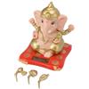 Jwthee Statue del dio elefante Ganesha, statua oscillante dell'elefante ad energia solare Mini figurine dell'elefante Ganesha per la decorazione della scrivania della casa del cruscotto (Fleshcolor)