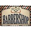 WOGEKA ART Targa in metallo retrò - Barber Shop Barbiere - Scritta divertente come idea regalo per compleanno, Natale, decorazione 20 x 30 cm, design vintage in metallo 708