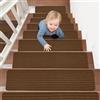 BOYIFEIJIE Set 15 Tappetini Antiscivolo Autoadesivi per Scale Interni, Riutilizzabili, Tagliabili per Gradini in Legno, Ideali per Bambini, Anziani e Animali Domestici