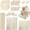 DOITEM 214 PZ Bastoncini di lecca in legno naturale per bastoncini di perno Fogli di legno di balsa Bastone liscio per bastone artistico al popsicle perfetto per artigianato