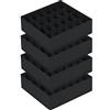 DIMJ Organizer Cassetti, Set di 4 Pieghevole Divisori per Cassetti Non Tessuto, 24 Scompartimenti Calzini, Organizer per Cassetti Separatori per Cassetti Organizzatore Cassetti, Nero