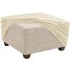 QOEUIUJ Copri Pouf Quadrato 80x80 50x50 100x100 75x75 60x60 40x40 Copertura Ottomana In Morbido Tessuto Jacquard Elasticizzato Protettiva Per Poggiapiedi Con Fondo Elastico(Beige,14/35cm)