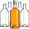 KADAX bottiglie in vetro 500ml con tappo in sughero - bottiglie vuote da riempire per liquore, grappa, olio e aceto, ideali per regali e fatte in casa