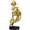 Tyenaza Statua del Pensatore, Resina Sintetica Compatta Dalla Forma Vivida, Soggiorno Decorativo Moderno da Appoggiare (D'oro)