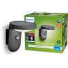 Philips LED Tyla, Lampada da Parete per Esterni, Luce Bianca Calda, Sensore di Movimento Integrato, IP44, 9W