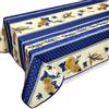 Promo Linge Tovaglia antimacchia motivo girasole ape - rettangolare o rotonda - varie misure - non si piega facilmente, facile da pulire, stile provenzale per cucina e giardino (blu, 200 x 150 cm)