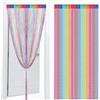 GBKDQQ Set di 2 tende con fili multicolori 100 x 200 cm - Per porta di terrazzo, porta di balcone, divisorio per stanze - Decorazione per sala da pranzo, camera da letto, matrimonio, caffè