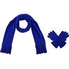 BRUCERIVER Sciarpa e guanti da donna a maglia con funzione touch screen cashmere sensazione cavo design (Royal Blue Touchscreen)