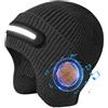 Generico Cappello Lavorato A Maglia Wireless - Berretto con Musica | Berretto Lavorato A Maglia Ricaricabile con Luce LED | Fornisce visibilità al Calore E Sicurezza Notturna per Le Donne, Gli Adoles