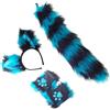 Garneck Costume Volpe Set Coda e Fascia per Chioma Blu per Balli e Feste di Halloween e Cosplay Animale