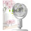 Generico Ventilatore verticale,Dispositivo Di Circolazione D'Aria A 5 Velocità Con Timer - Circolatore D'Aria Da Pavimento Oscillante Altezza Regolabile Ricaricabile Type-C,Per Ufficio Scrivania Soggiorno Appa